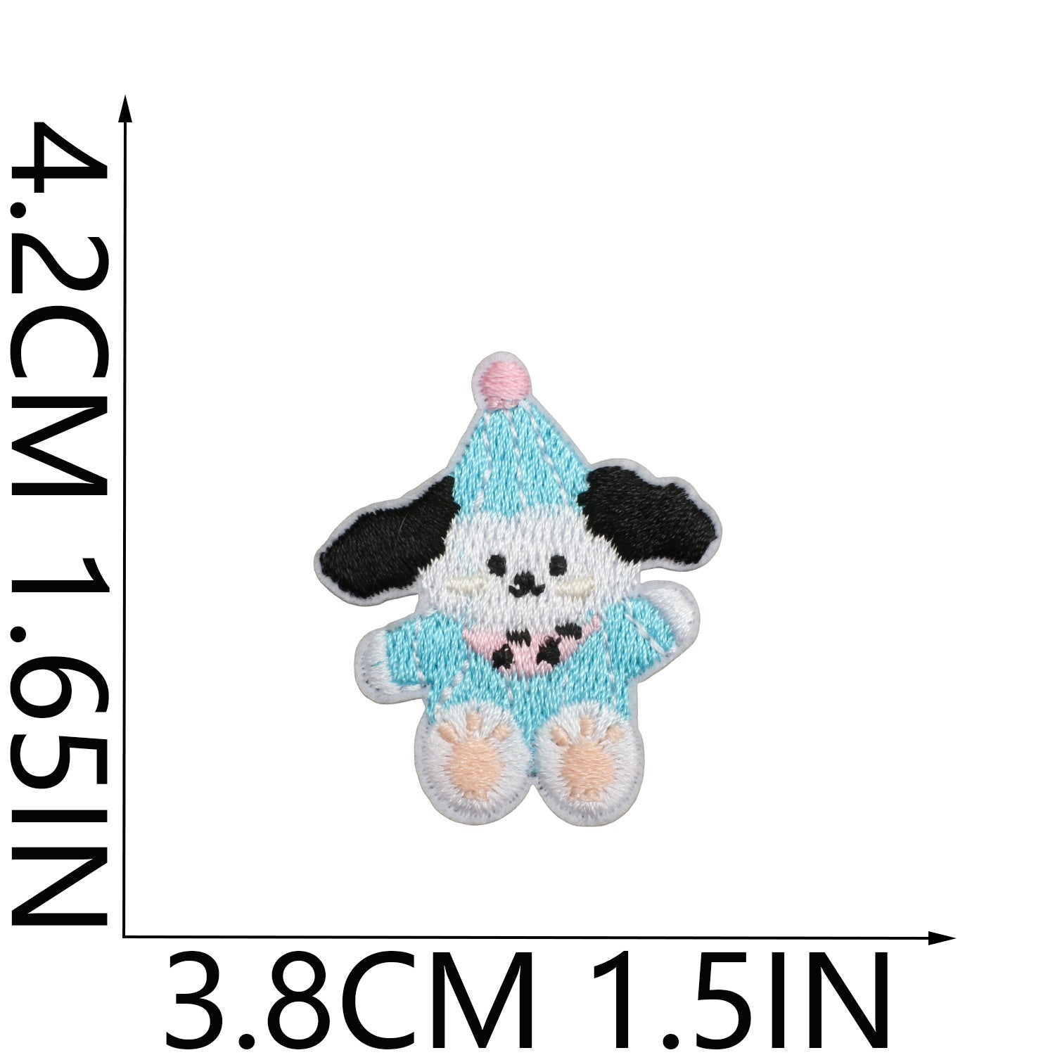 Wholesale Drink Cup Cow And Rice Ball Embroidered Iron On Patch Card Set For Clothing DIY Chic Accessory
