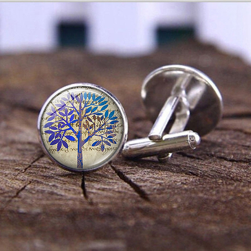 Wholesale Alloy Tree of Life Men's Cufflinks
