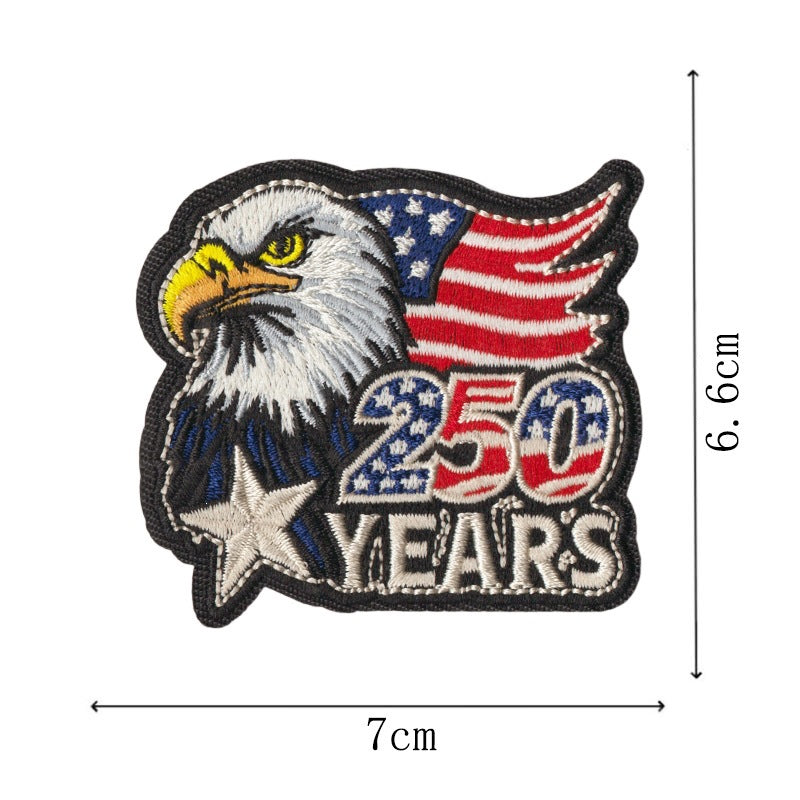 Wholesale Decorative Embroidered Patches 50 Piece Set With Liberty Bell Statue Of Liberty American Flag Design For Towels