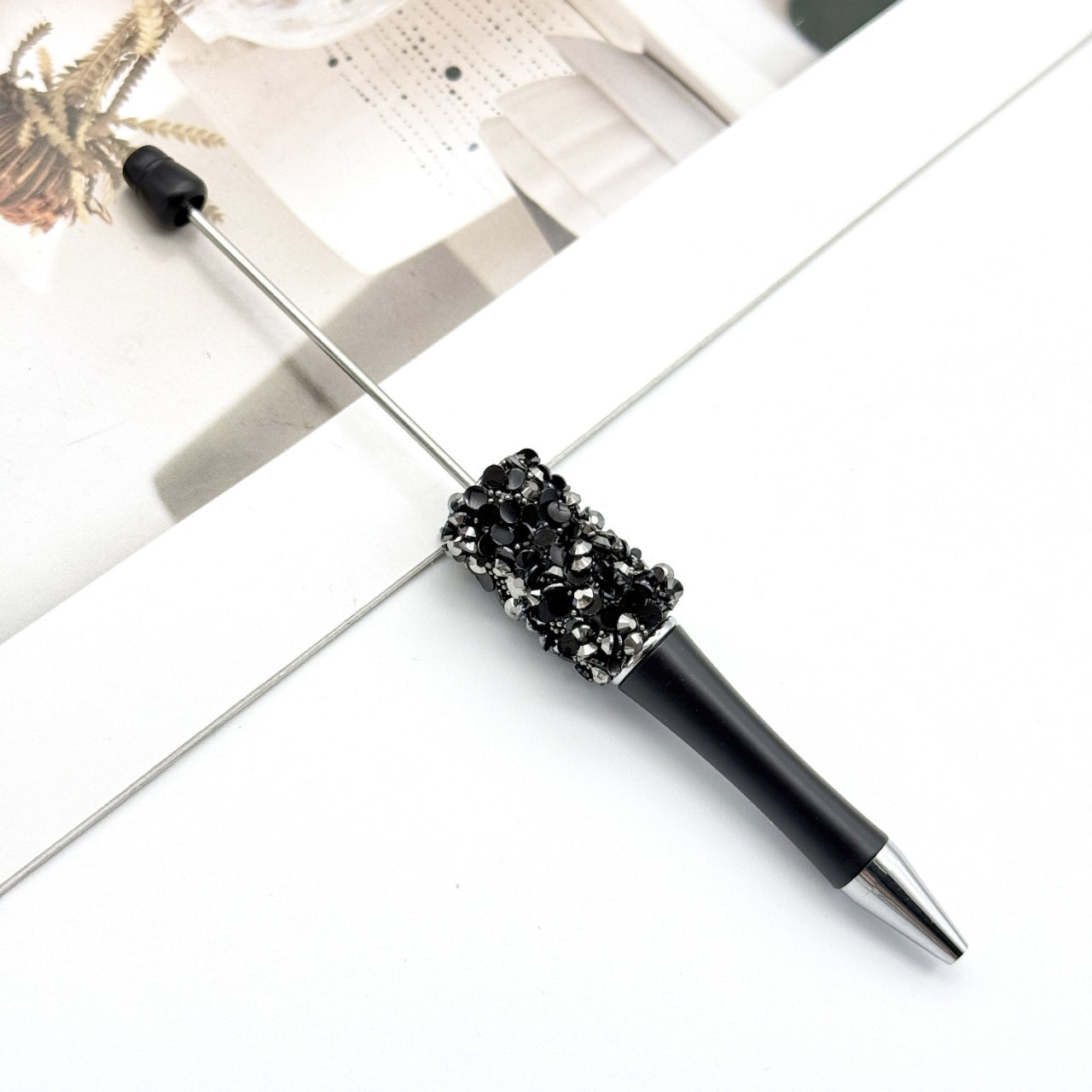 Wholesale DIY Sequin Bead Pen Colorful Resin Ballpoint Pen