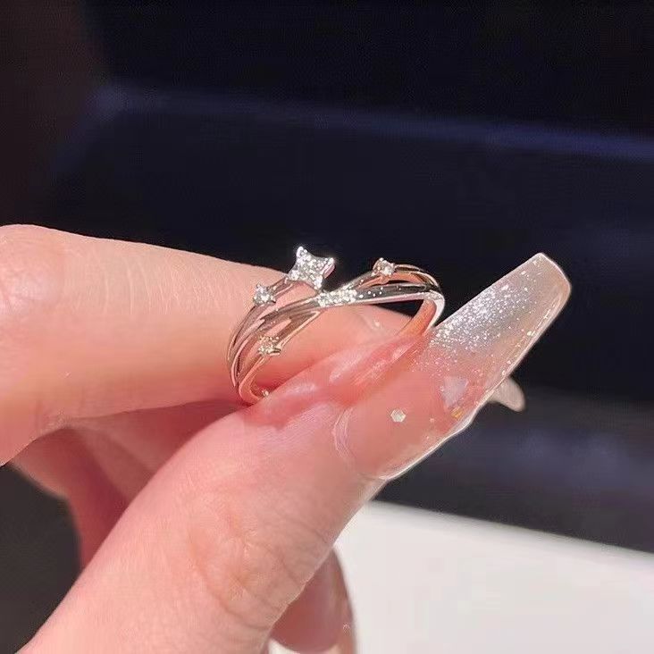 Wholesale Star Four-Pointed Open Ring