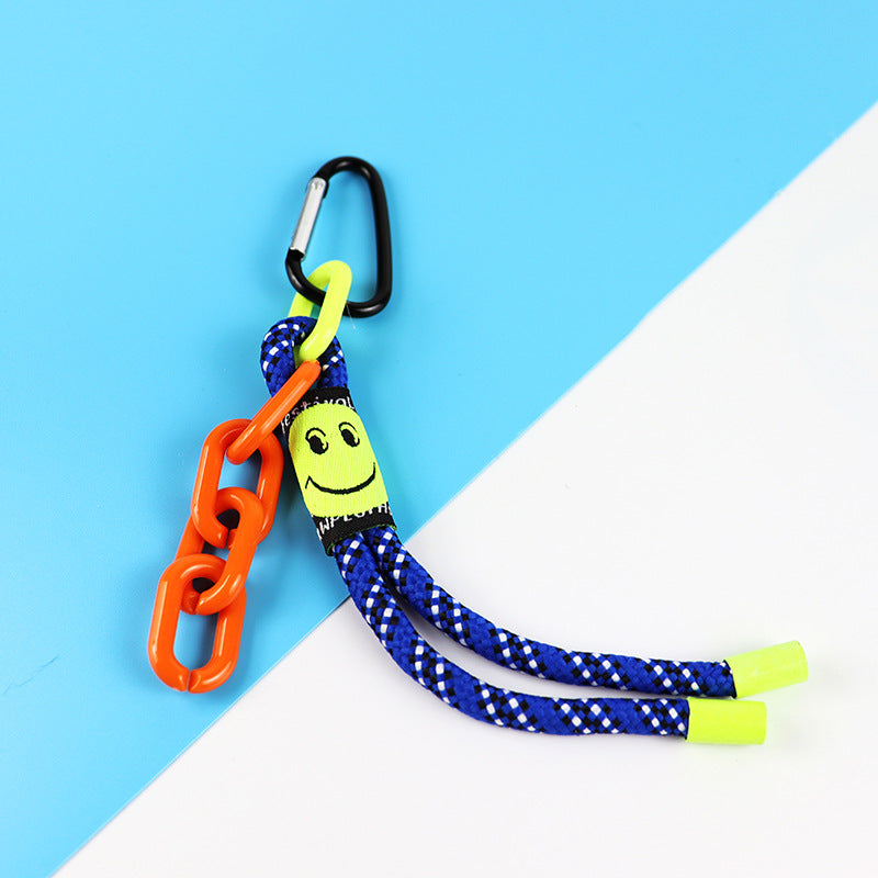 Wholesale 10PCS Fluorescent Green Nylon Lanyard Keychains