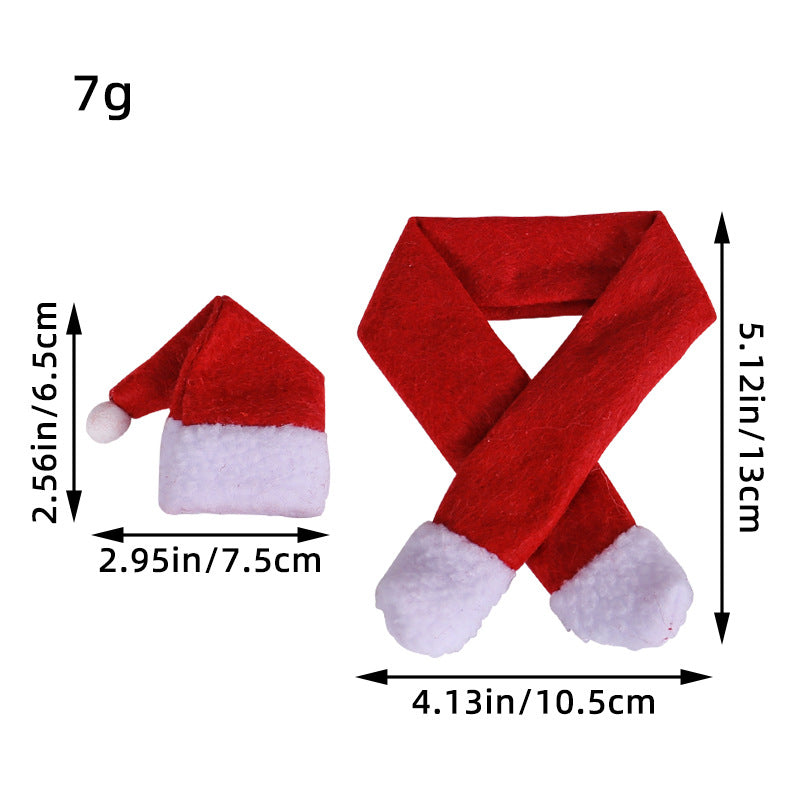 Wholesale Christmas Non-woven Scarf Hat Wine Bottle Decoration