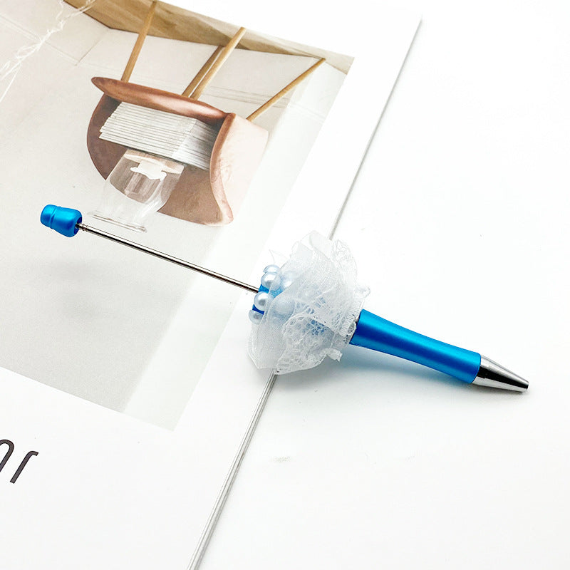 wholesale beadable pens DIY heavy bead pen mesh pearl bead pen