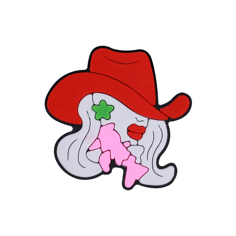 Wholesale 10PCS Hat Cartoon Fashion Woman Silicone Beads