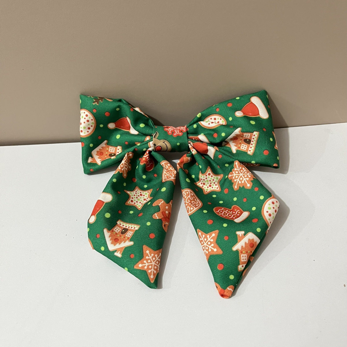 Wholesale Fabric knotted  green and red striped plaid solid color knotted wide-brimmed hairpin