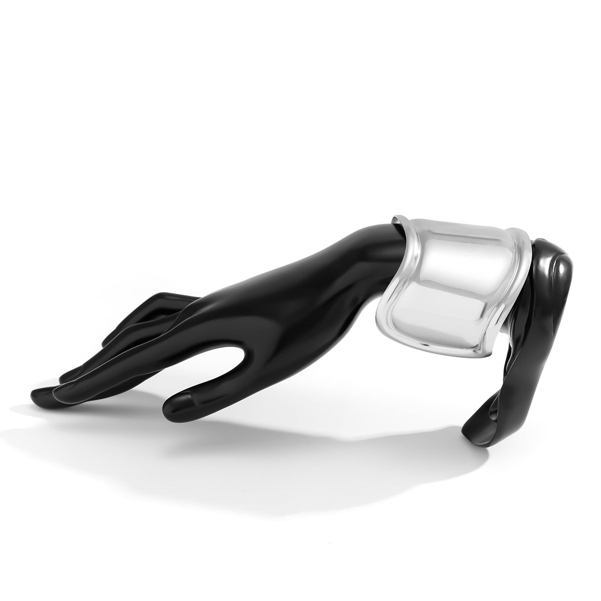 Wholesale Geometric Metal Corrugated Retro Irregular Exaggerated Three-dimensional Wide Bracelet