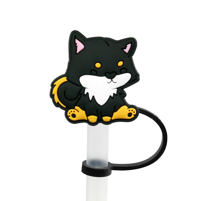 Wholesale 20PCS PVC Cute Animal Straw Tube Cap