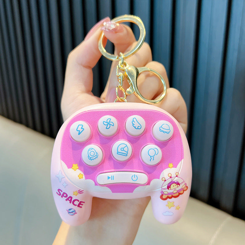 Wholesale Space Man and Ground Mouse Decompression Toys Mini Game Machines Plastic Keychain