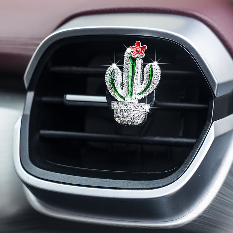 Wholesale Cactus Green Plant Air Outlet Alloy Car Accessories