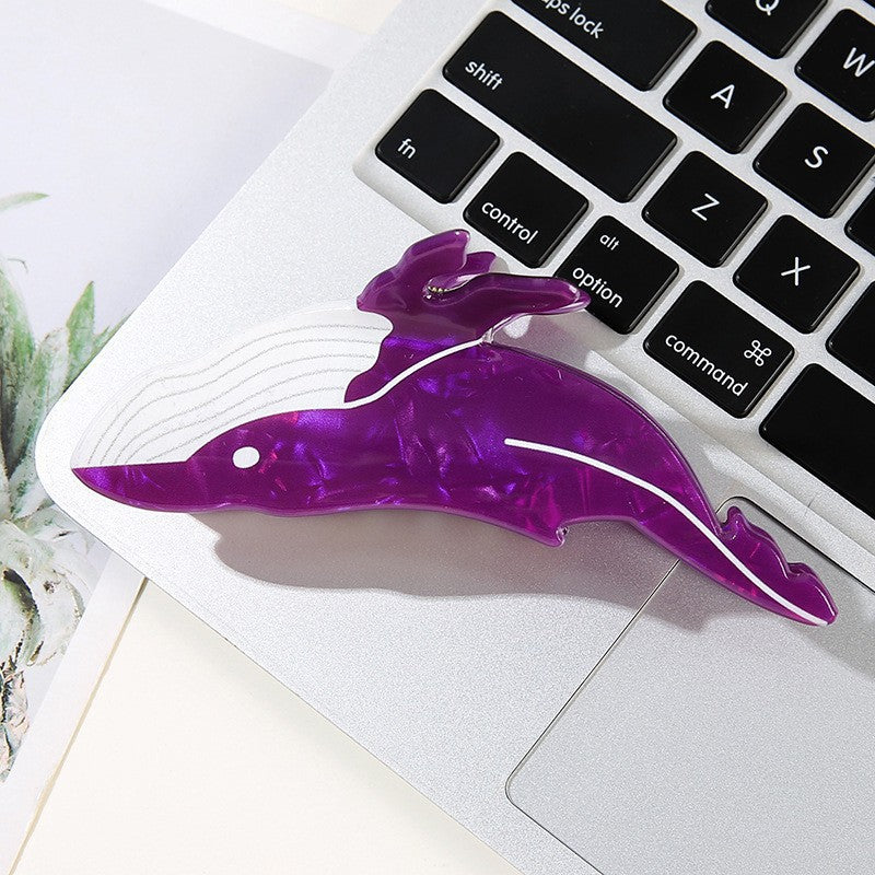 Wholesale Trendy Ocean Animal Hair Claw Clips Shark Whale Octopus Koi Design Large PVC Gripper Everyday Hair Accessory For Boutique Resale