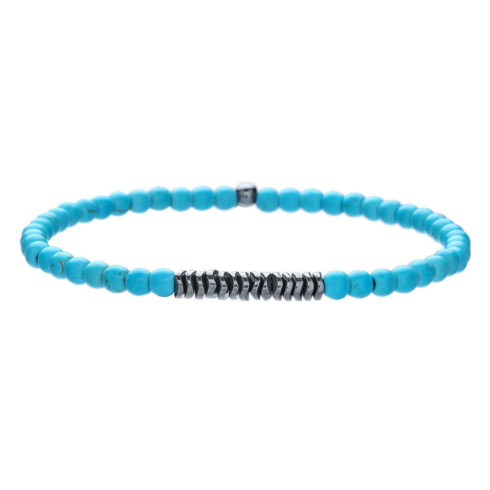 Wholesale simple turquoise wooden bead bracelet