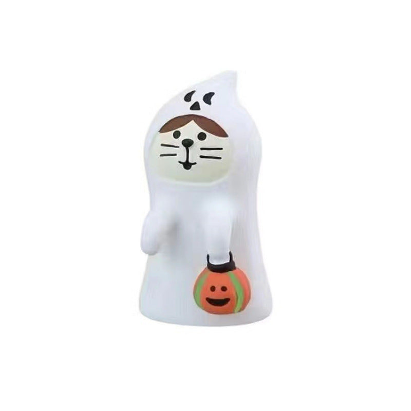 Wholesale Natural Resin  Cat Figurines Blind Box Miniature for Home Decor Gift