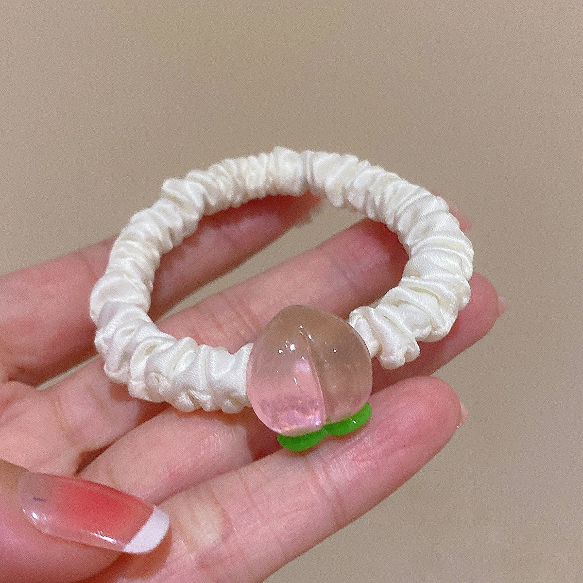 Wholesale Cheese Cheese Bow Fabric Intestine Hair Tie