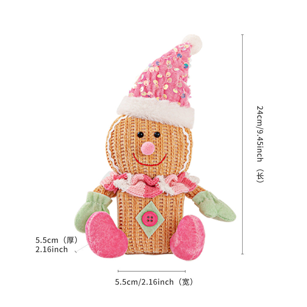 Wholesale Christmas Doll Knitted Pointed Hat Sitting Decoration