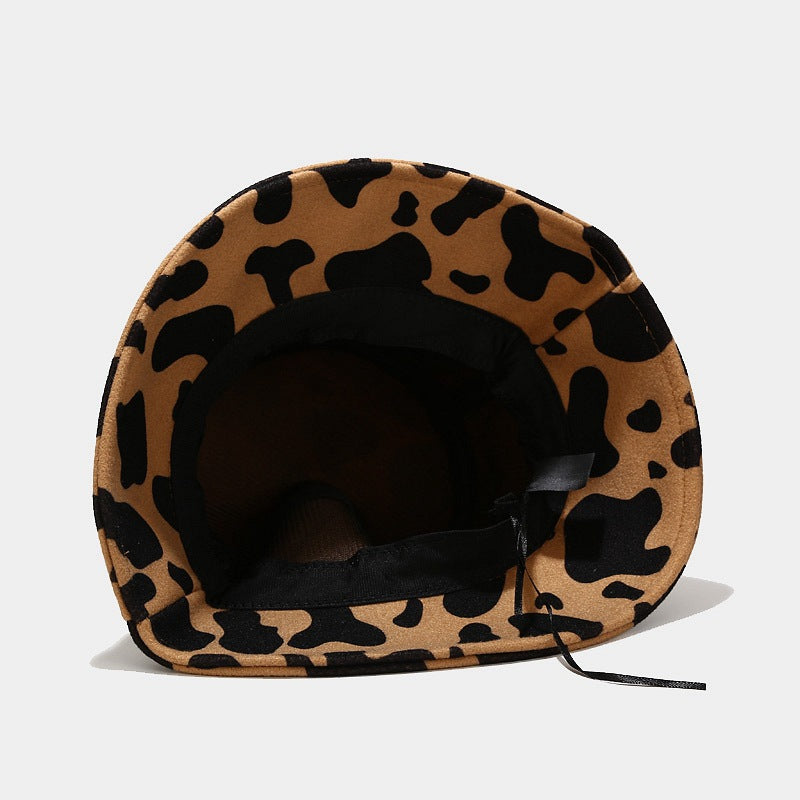 Wholesale 2023 Autumn and Winter New Thickened Wool Cow Pattern Leopard Pattern Zebra Pattern Fisherman Hat