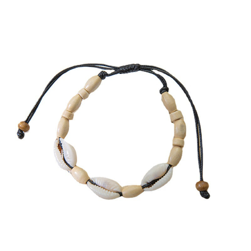 Wholesale Bohemian Braided Natural Shell Hand Knotted Bracelet