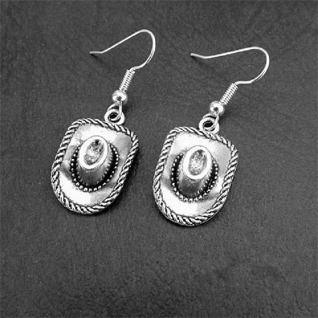 Wholesale retro old western cowboy style animal jewelry earrings