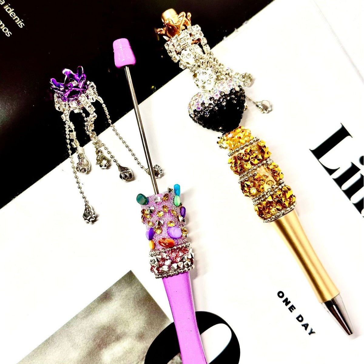 Wholesale DIY heavy bead pen handmade diamond creative pen