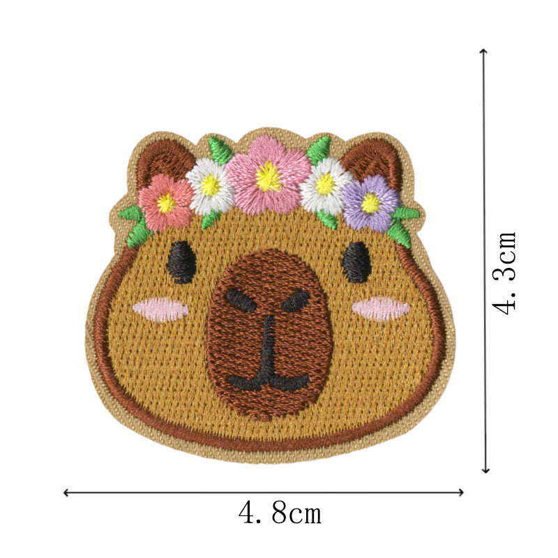 Wholesale Capybara Embroidered Patches Iron On No Sew Repair Set Of 9 For Clothes Backpacks Casual Craft Supply