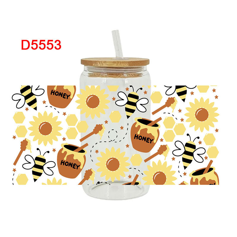 Wholesale cute animals 16oz Cup UV DTF Wraps