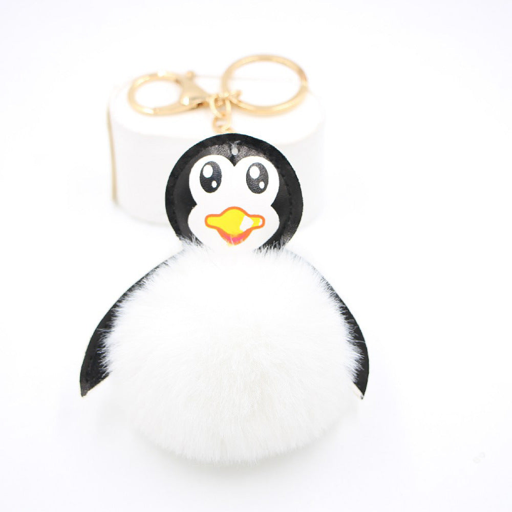 Wholesale Antarctic Cute Baby Penguin Plush Ball Pendant Keychain