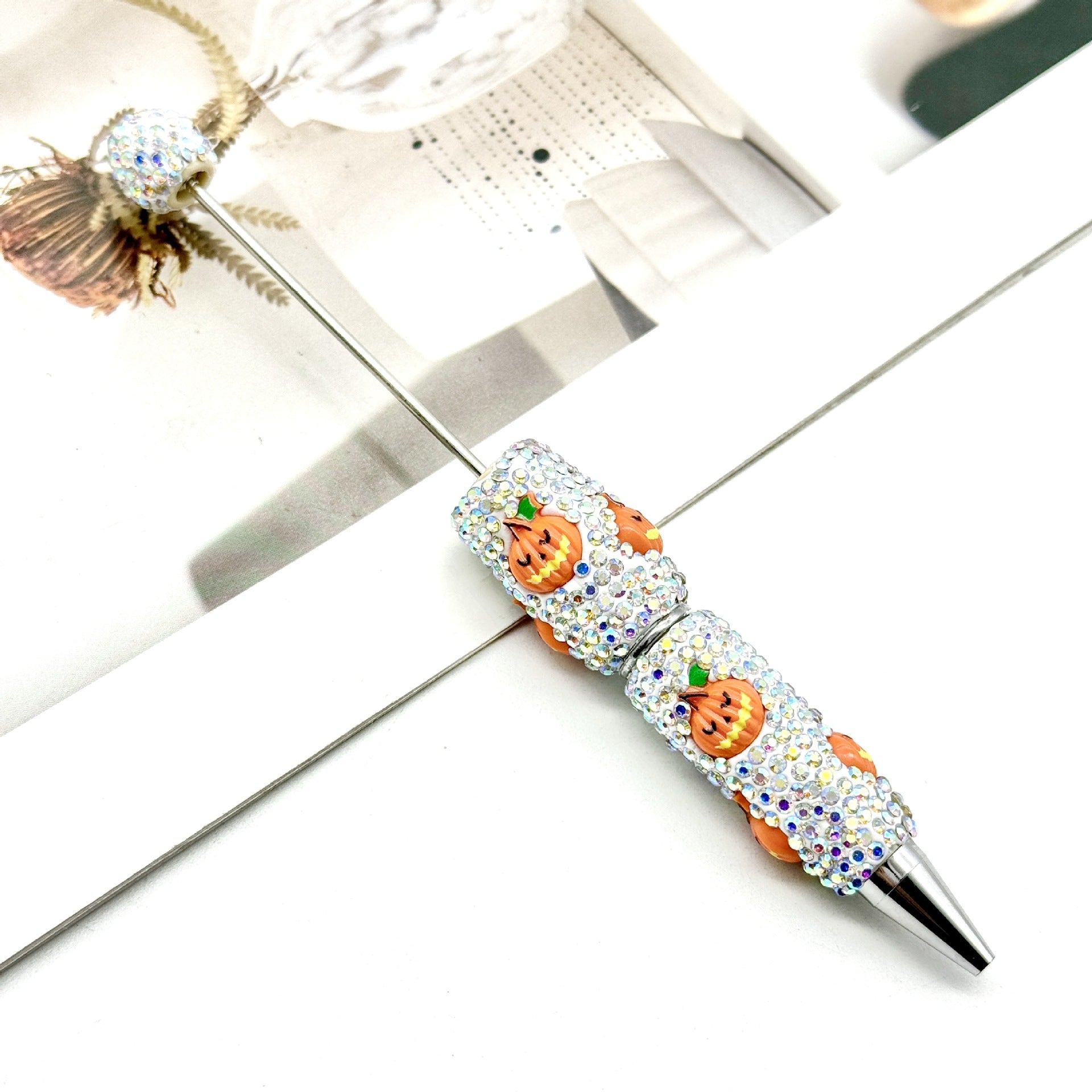Wholesale DIY Full Diamond Beadable Pen Skull Pumpkin Ghost Dark