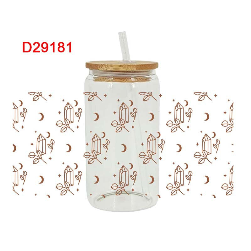 Wholesale Crystal Diamond Gemstone Series 16oz Cup UV DTF Wraps