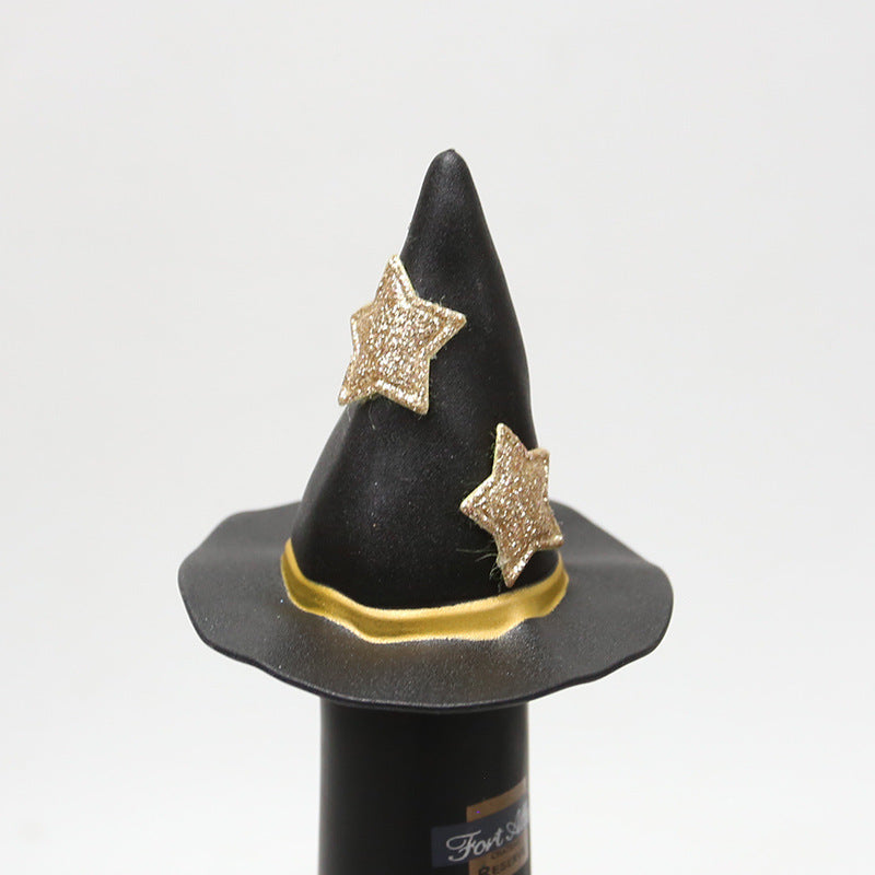 Wholesale Halloween Mini Witch Hat Wine Bottle Decoration Halloween Party Wine Bottle Hat Decoration Scene Layout Props