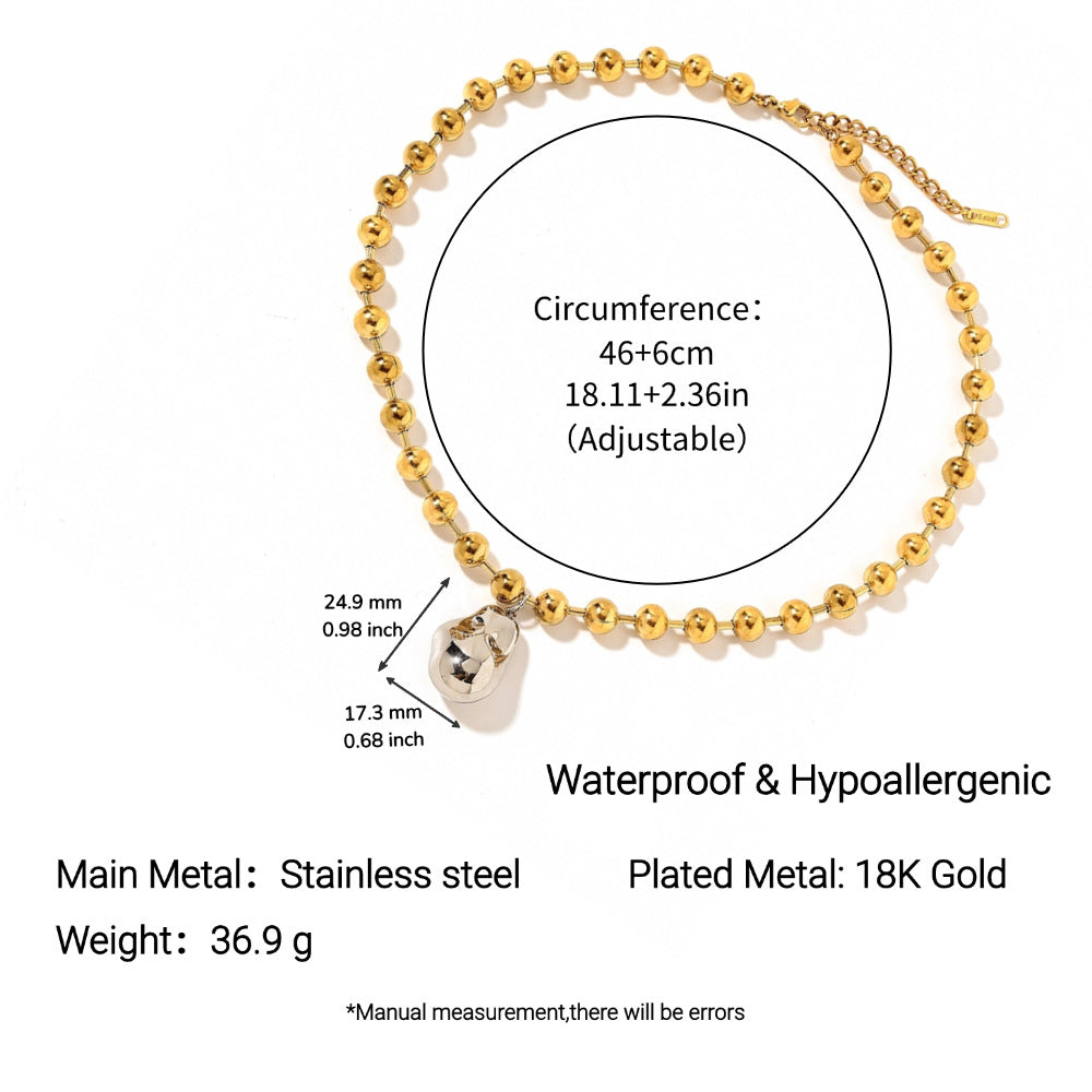 Wholesale Stainless Steel Necklace Round Niche Polished Unique necklace
