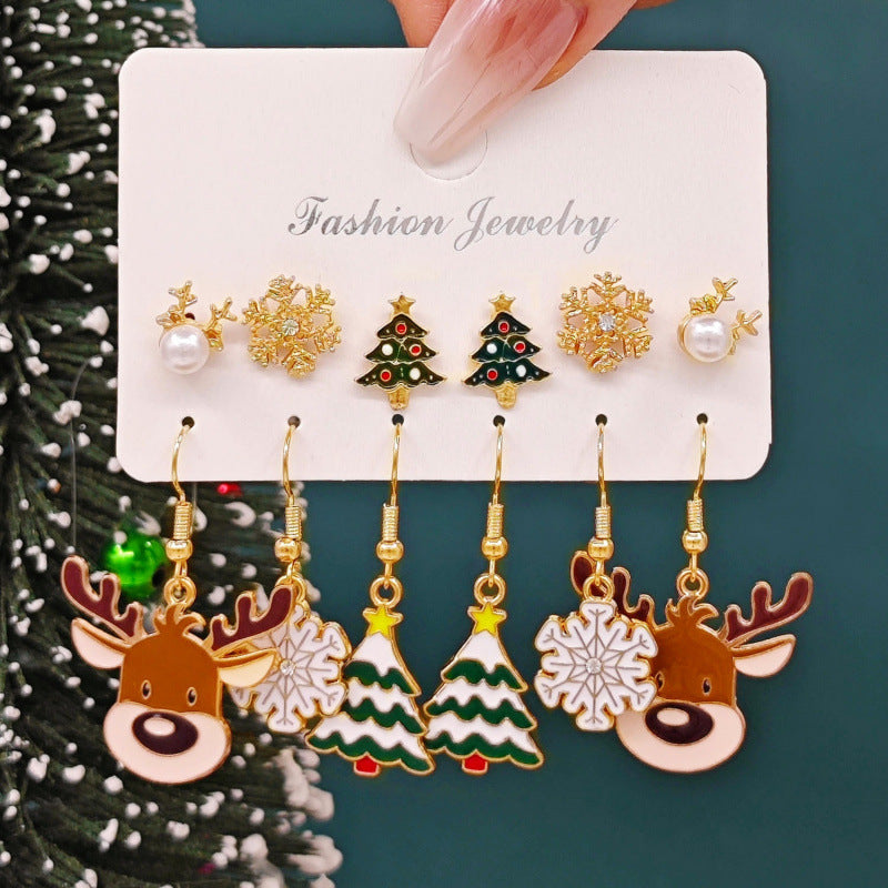 Wholesale Alloy Snowman  Gift Earrings
