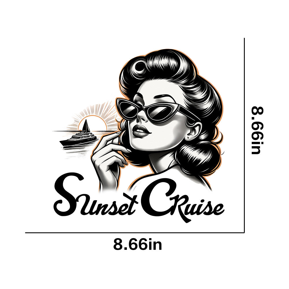 Wholesale 10pcs Retro poster girl UV DTF Ready to Press Transfers Wraps