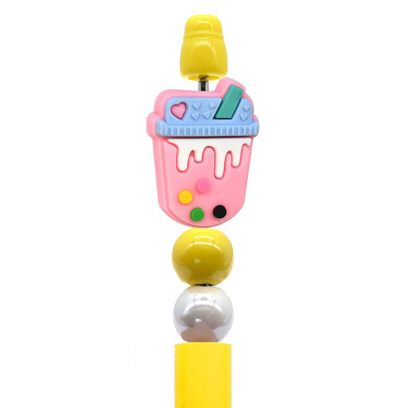 Wholesale Random 100pcs Coffee Creative Ballpoint Pen Bead