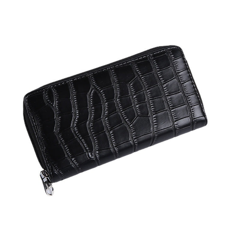 Wholesale Long and Short Stone Solid Color Wallet