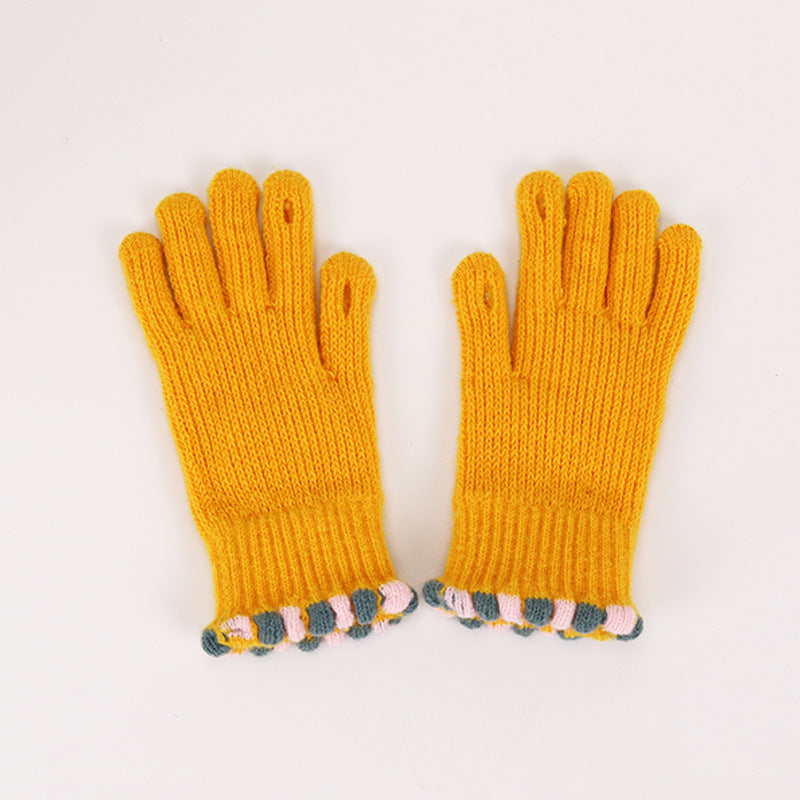 Wholesale Winter Touch Screen Warm Wool Knitted Gloves