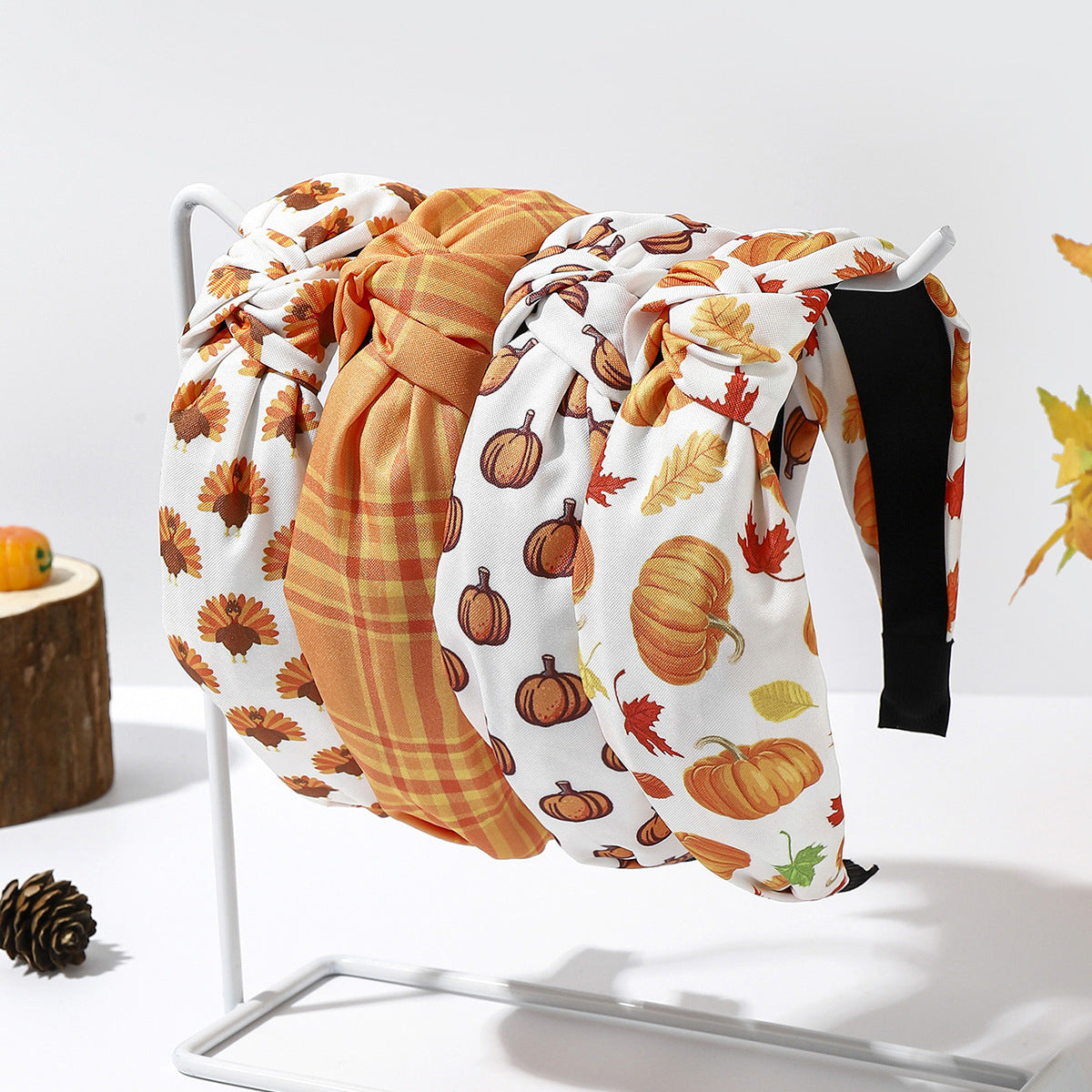 Wholesale Thanksgiving Printed Headband Holiday Hair Accessories