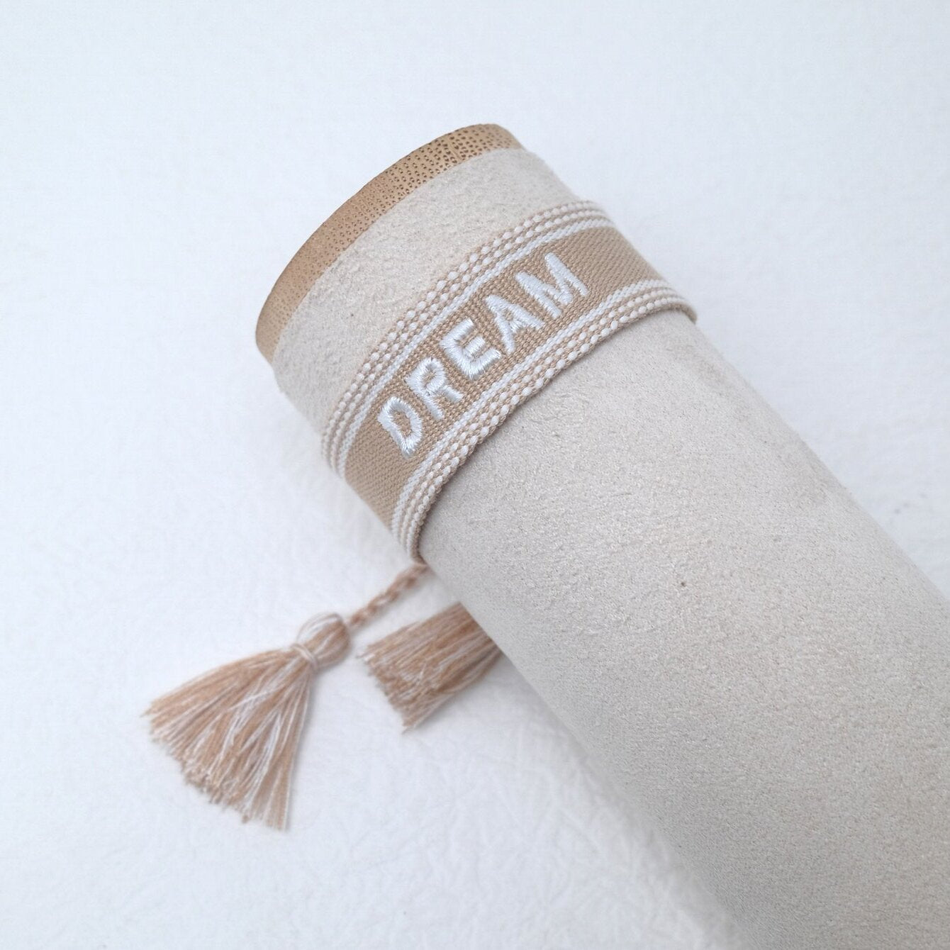 Wholesale Polyester Cord Weaving Embroidered Logo Letter Tassels Bracelets