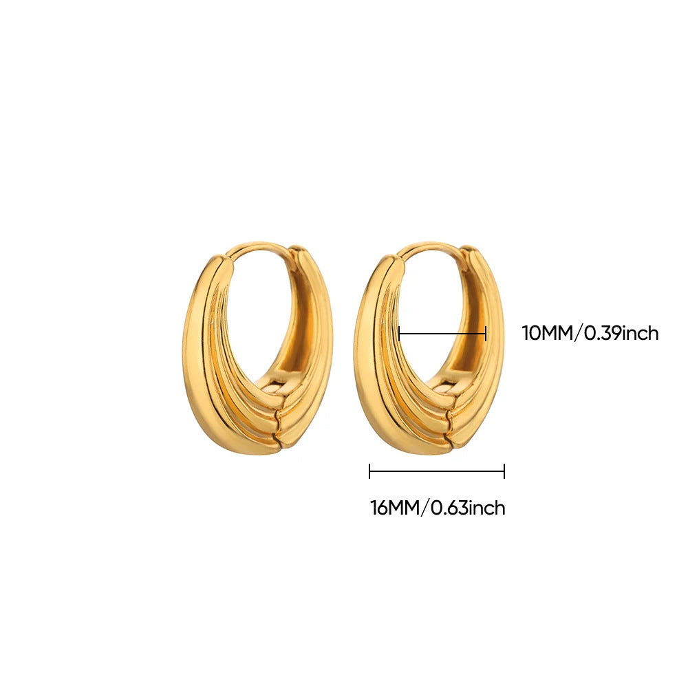 Wholesale Gold Geometric Solid Square Atmospheric Earrings