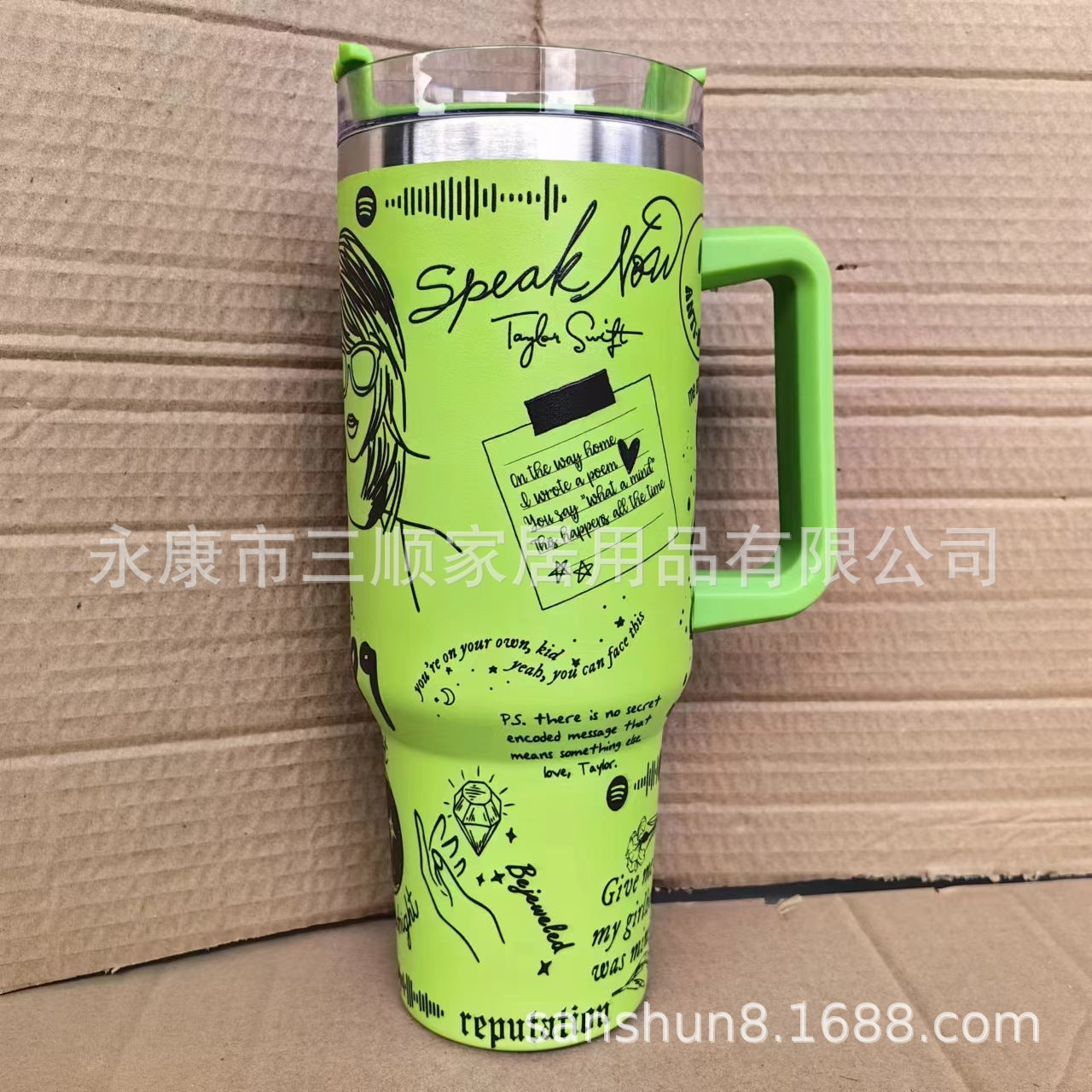 Wholesale 40oz Handle Car Mug Thermos with Straw Car Cooler Tumbler Ice Cup