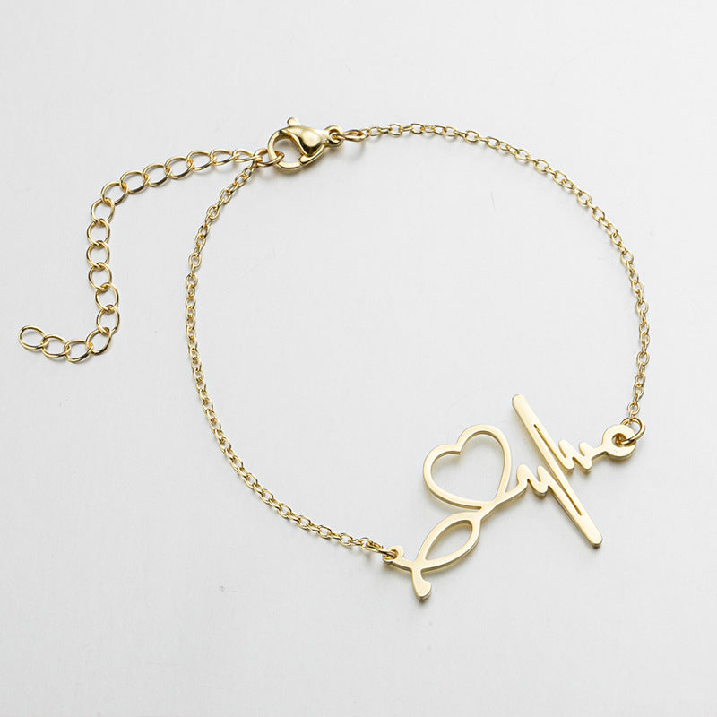 Wholesale Geometric Star Moon Love Bracelet