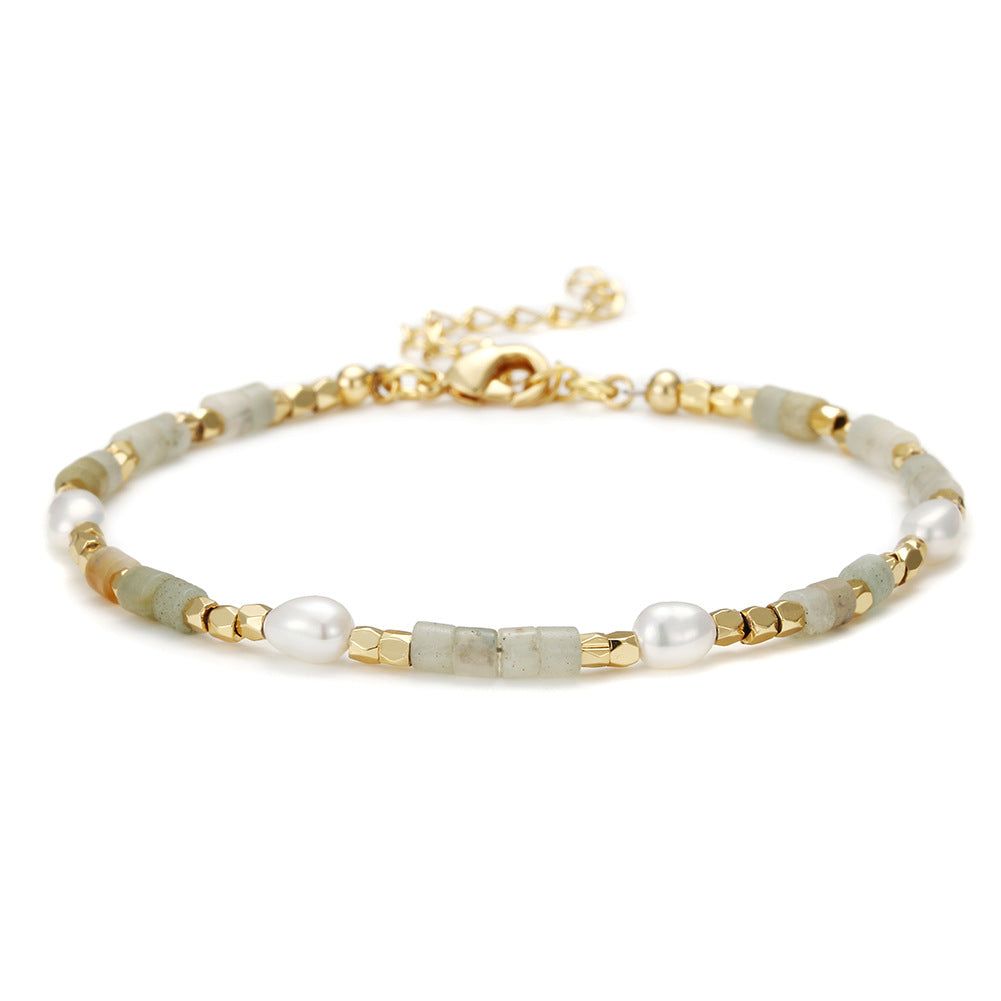 Wholesale Colored Stacked Natural Stone Bracelet