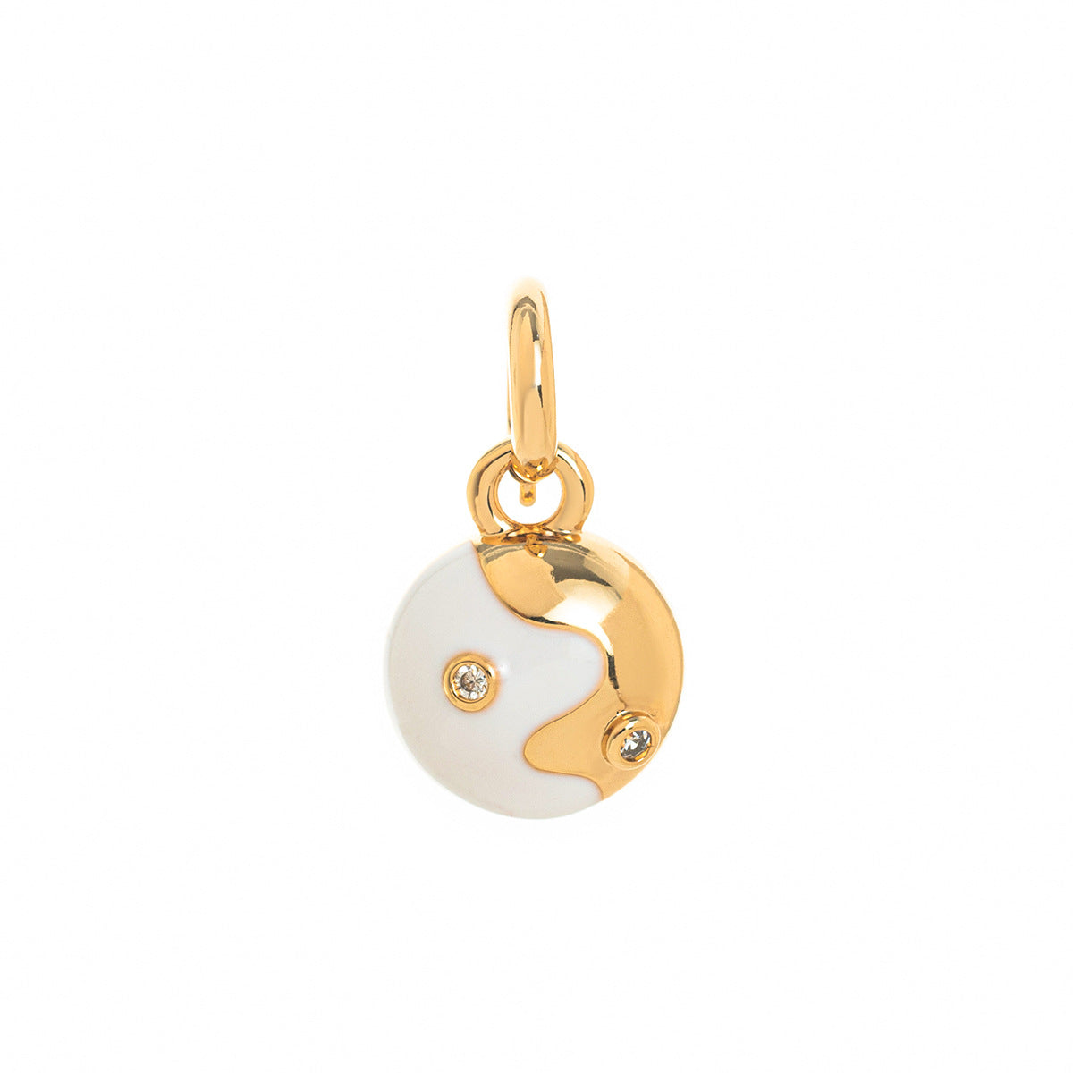 Wholesale Simple Twelve Birthstones Light Luxury Palm Moon Tai Chi Planet Gold-plated Pendant