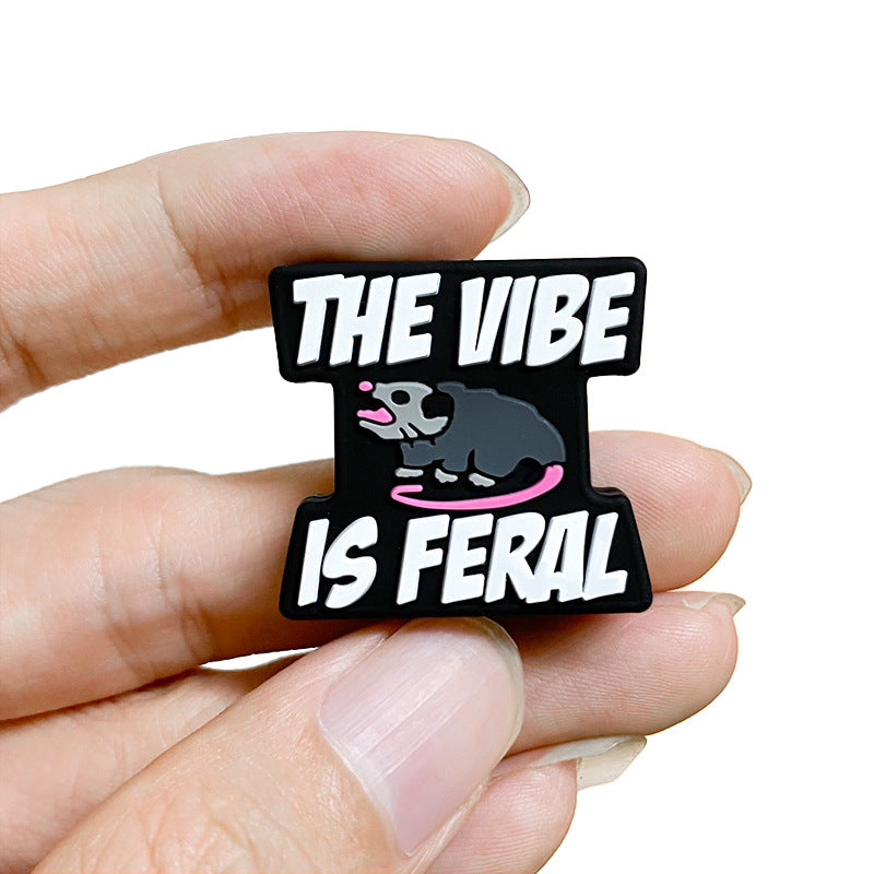 Wholesale 10pcs Cartoon Cute Animal Letter Silicone Beads