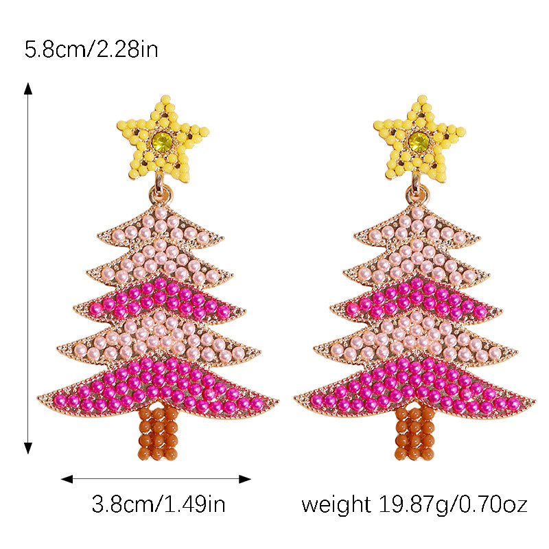 Wholesale Christmas Earrings Christmas Tree Earrings
