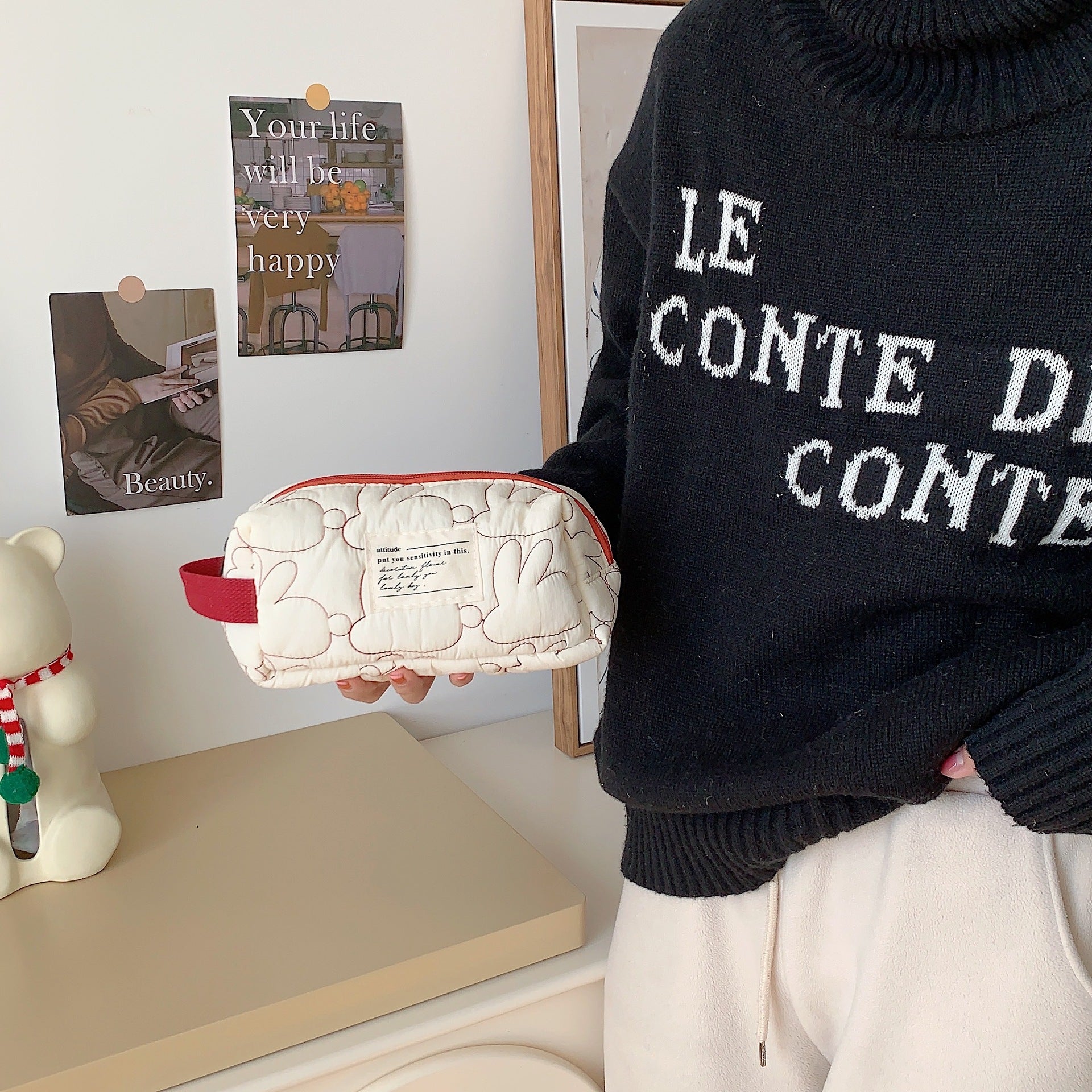 Wholesale Rabbit Polyester Pen Bags