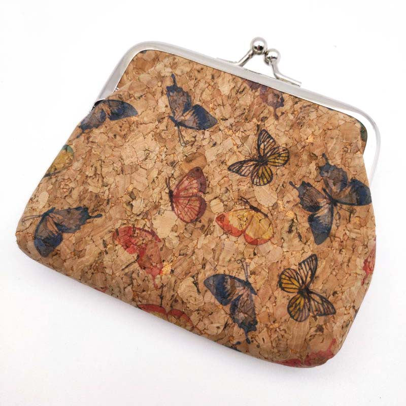 Wholesale Ethnic Pattern Cork Mini Wallet with Buckle