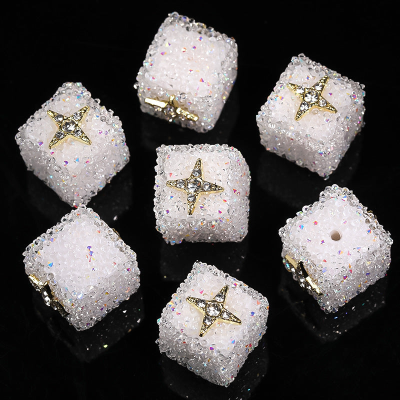 Wholesale  5pcs Colorful soft candy double-sided heart bow Acrylic Beads