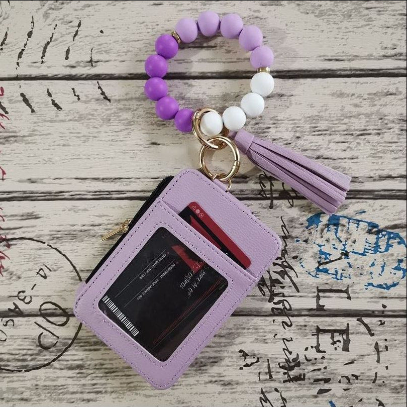 Wholesale Silicone leather wallet  Keychains