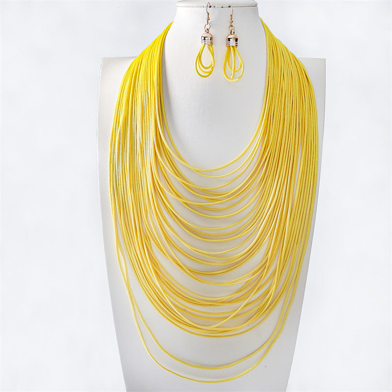 Wholesale New Hand-woven Multi-layer Necklace