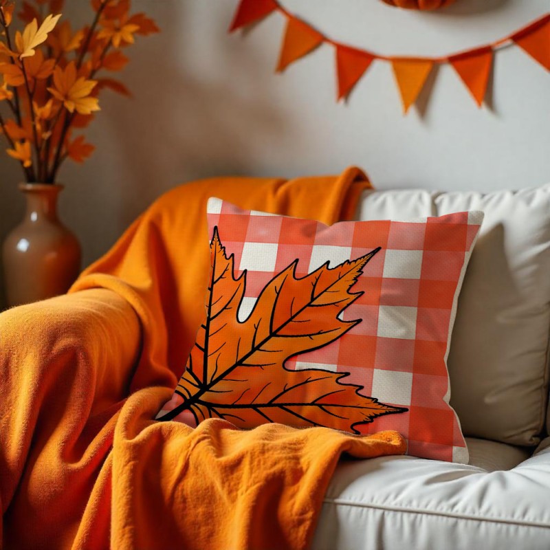 Wholesale Thanksgiving pumpkin pillow linen dirt-resistant breathable seat cushion sofa pillow case